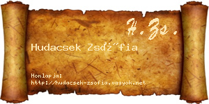 Hudacsek Zsófia névjegykártya