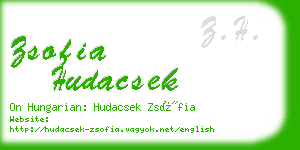 zsofia hudacsek business card